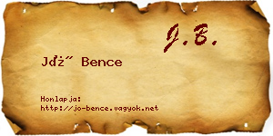 Jó Bence névjegykártya